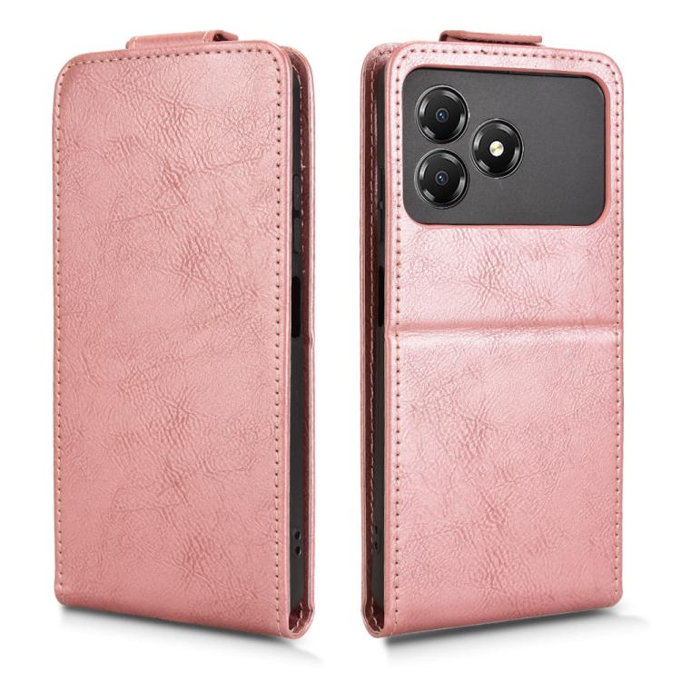 For ZTE Blade A36 4G Magnetic Vertical Flip Leather Phone Case with Buckle