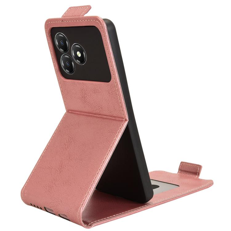 For ZTE Blade A36 4G Magnetic Vertical Flip Leather Phone Case with Buckle