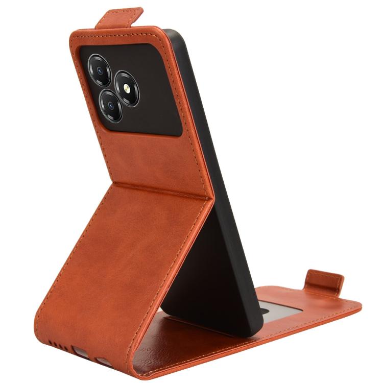 For ZTE Blade A36 4G Magnetic Vertical Flip Leather Phone Case with Buckle
