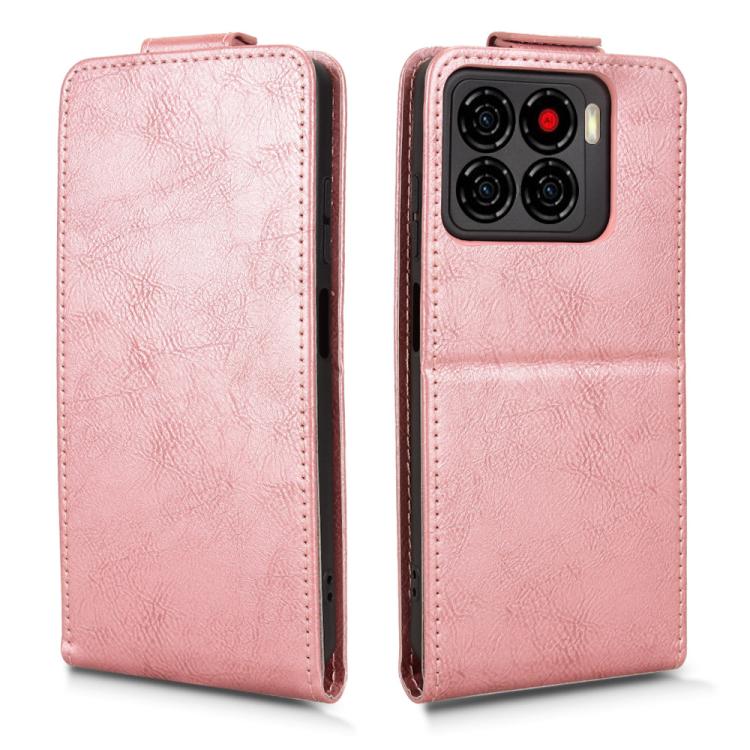 For ZTE Blade A56 4G Magnetic Vertical Flip Leather Phone Case with Buckle