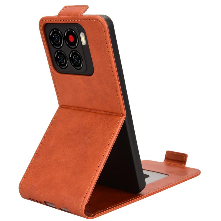 For ZTE Blade A56 4G Magnetic Vertical Flip Leather Phone Case with Buckle