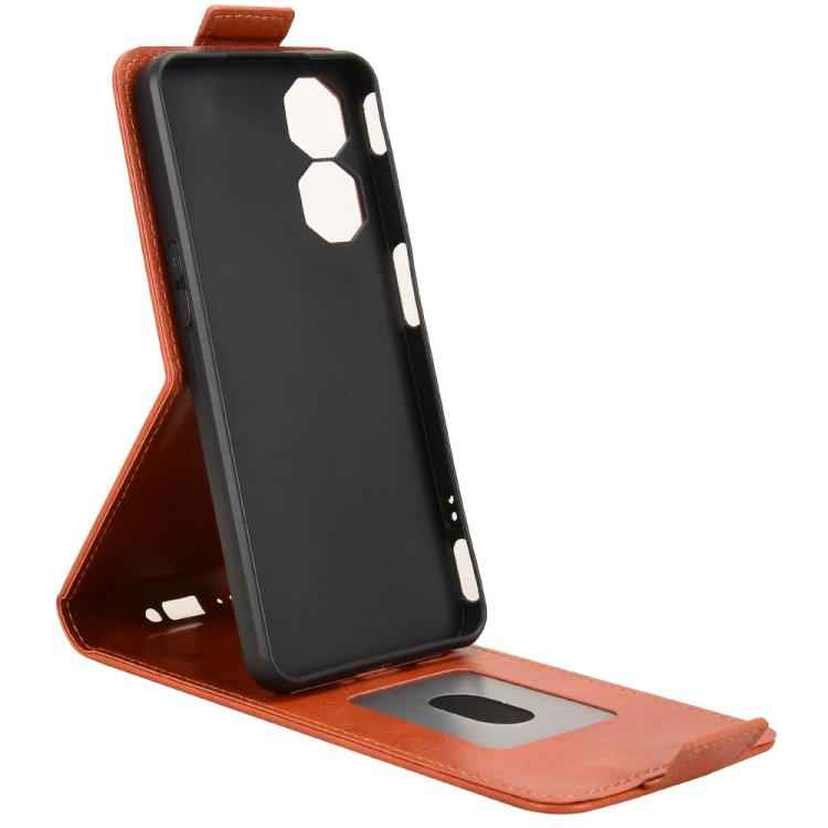 For ZTE nubia Focus 2 5G Magnetic Vertical Flip Leather Phone Case with Buckle