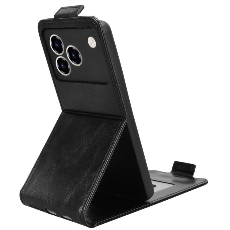 For ZTE Blade A76 4G Magnetic Vertical Flip Leather Phone Case with Buckle
