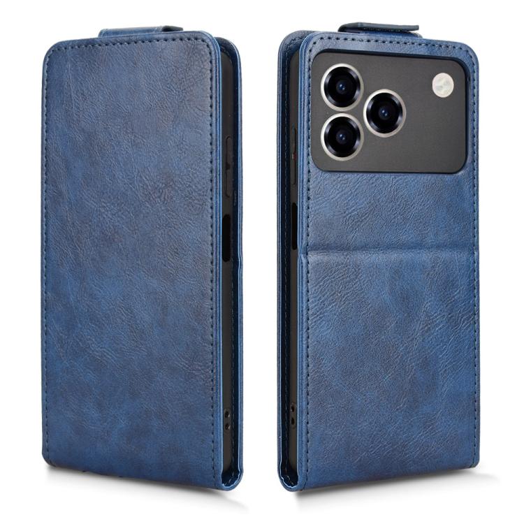 For ZTE Blade A76 4G Magnetic Vertical Flip Leather Phone Case with Buckle