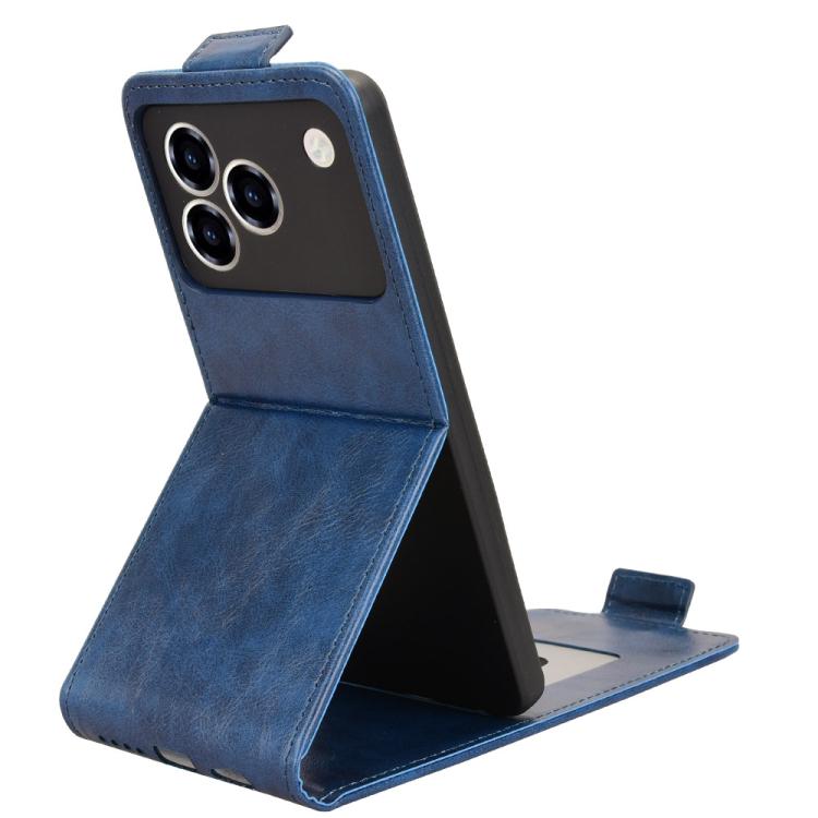 For ZTE Blade A76 4G Magnetic Vertical Flip Leather Phone Case with Buckle
