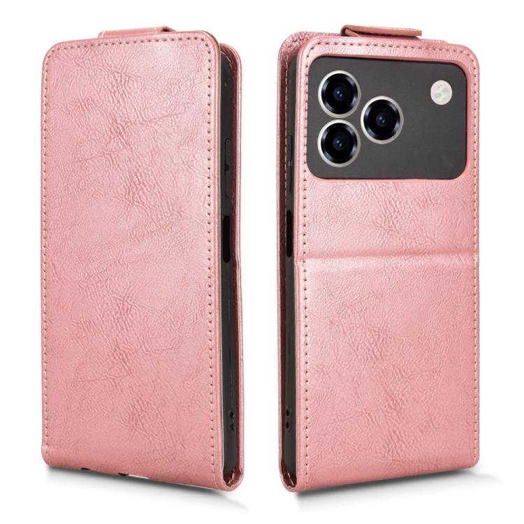 For ZTE Blade A76 4G Magnetic Vertical Flip Leather Phone Case with Buckle