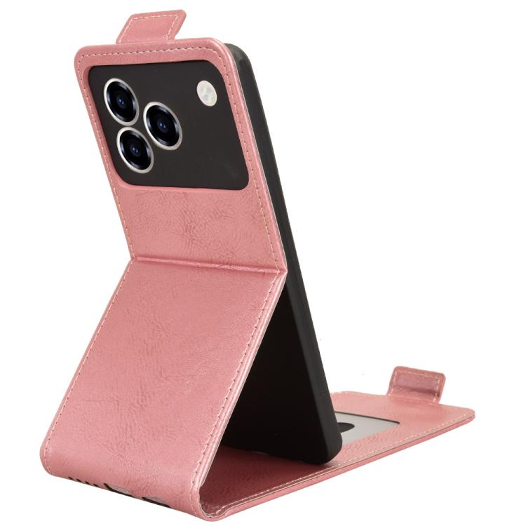 For ZTE Blade A76 4G Magnetic Vertical Flip Leather Phone Case with Buckle