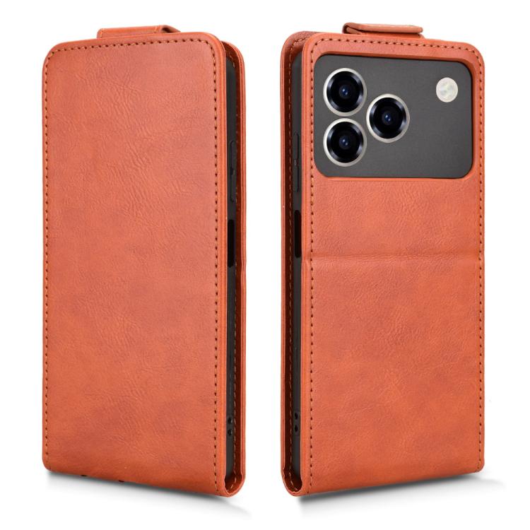 For ZTE Blade A76 4G Magnetic Vertical Flip Leather Phone Case with Buckle