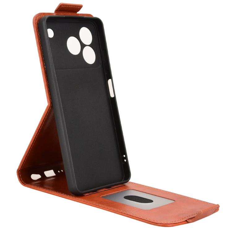 For ZTE Blade A76 4G Magnetic Vertical Flip Leather Phone Case with Buckle