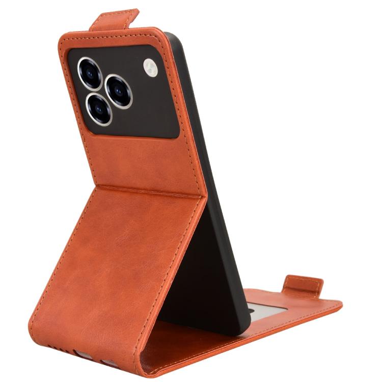 For ZTE Blade A76 4G Magnetic Vertical Flip Leather Phone Case with Buckle