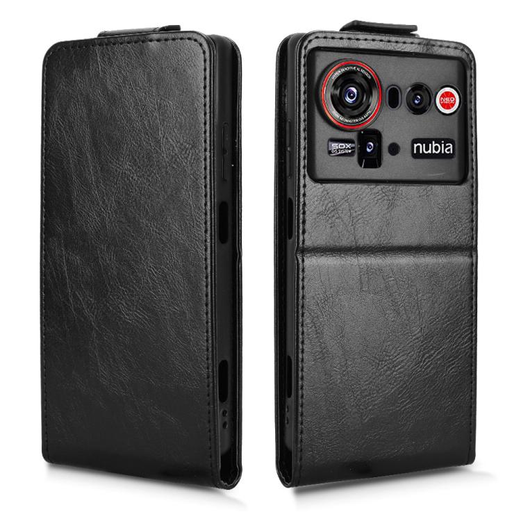 For ZTE nubia Z80 Ultra Magnetic Vertical Flip Leather Phone Case with Buckle
