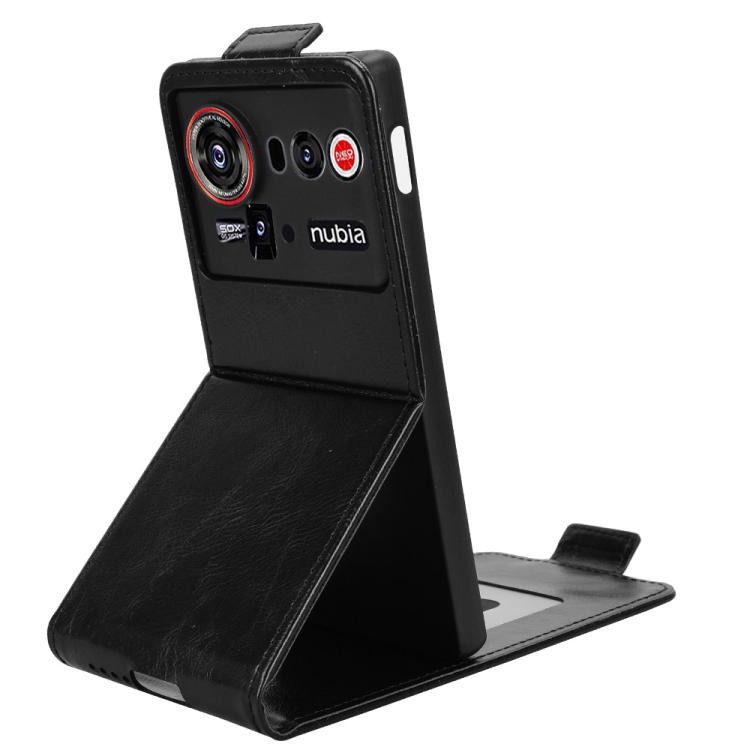 For ZTE nubia Z80 Ultra Magnetic Vertical Flip Leather Phone Case with Buckle
