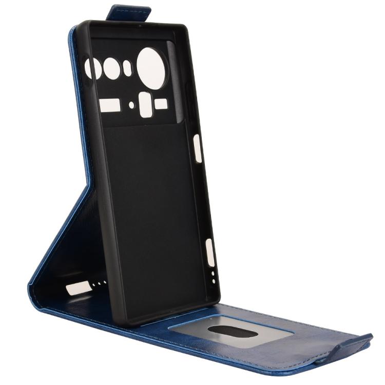 For ZTE nubia Z80 Ultra Magnetic Vertical Flip Leather Phone Case with Buckle