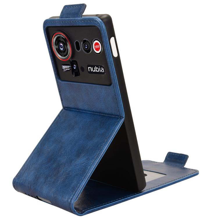 For ZTE nubia Z80 Ultra Magnetic Vertical Flip Leather Phone Case with Buckle