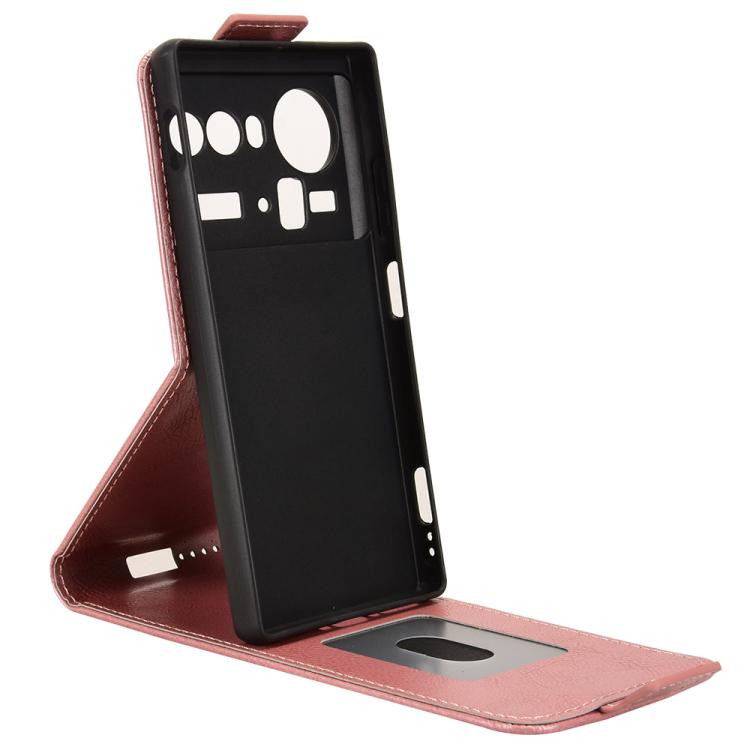 For ZTE nubia Z80 Ultra Magnetic Vertical Flip Leather Phone Case with Buckle