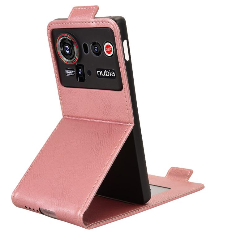 For ZTE nubia Z80 Ultra Magnetic Vertical Flip Leather Phone Case with Buckle