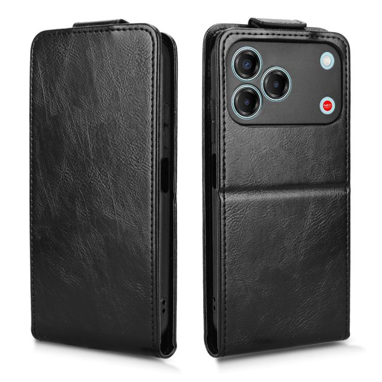 For ZTE nubia V80 Design Magnetic Vertical Flip Leather Phone Case with Buckle