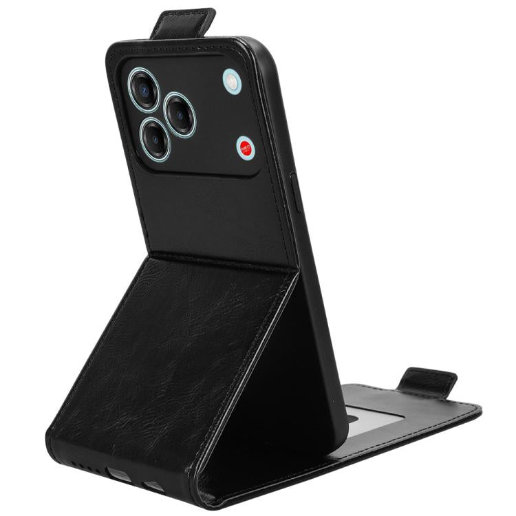 For ZTE nubia V80 Design Magnetic Vertical Flip Leather Phone Case with Buckle