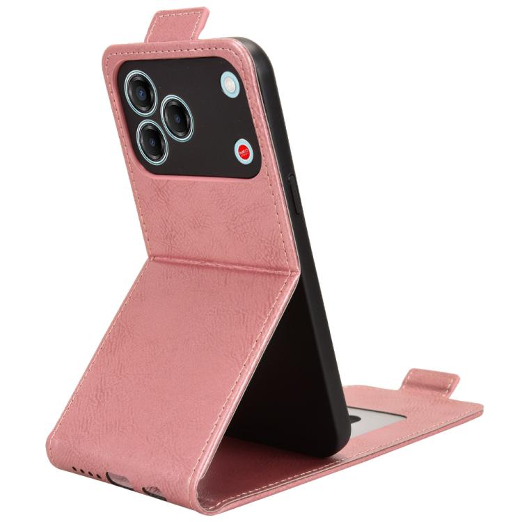 For ZTE nubia V80 Design Magnetic Vertical Flip Leather Phone Case with Buckle