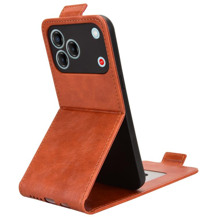 For ZTE nubia V80 Design Magnetic Vertical Flip Leather Phone Case with Buckle