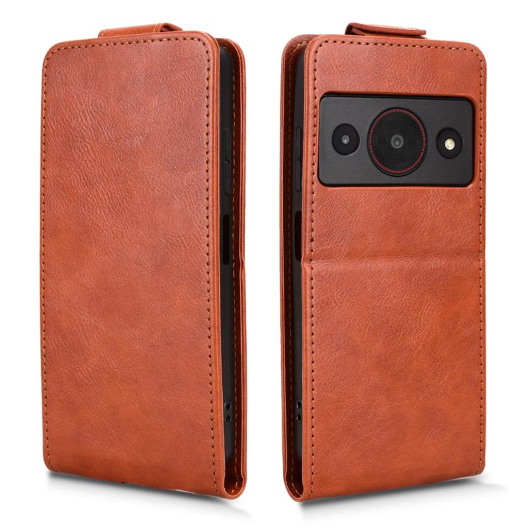 For ZTE A75 Pro / Telstra T-Elite 5G Magnetic Vertical Flip Leather Phone Case with Buckle
