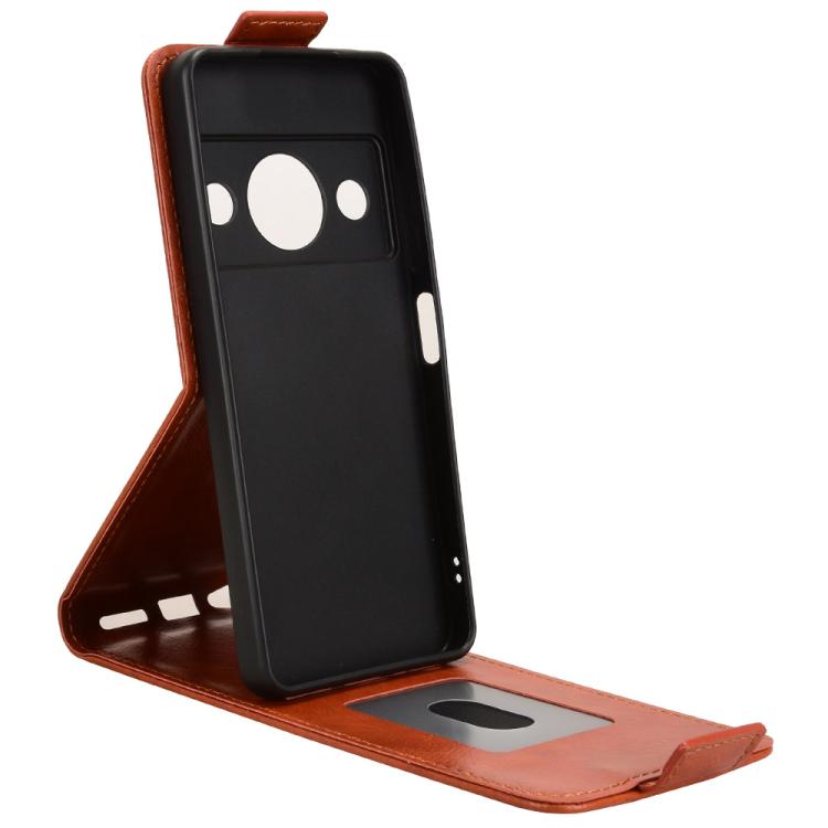 For ZTE A75 Pro / Telstra T-Elite 5G Magnetic Vertical Flip Leather Phone Case with Buckle
