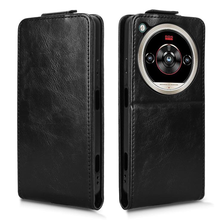 For ZTE nubia Focus 2 Ultra 5G Magnetic Vertical Flip Leather Phone Case with Buckle