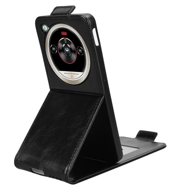 For ZTE nubia Focus 2 Ultra 5G Magnetic Vertical Flip Leather Phone Case with Buckle
