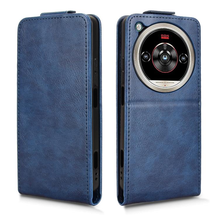 For ZTE nubia Focus 2 Ultra 5G Magnetic Vertical Flip Leather Phone Case with Buckle