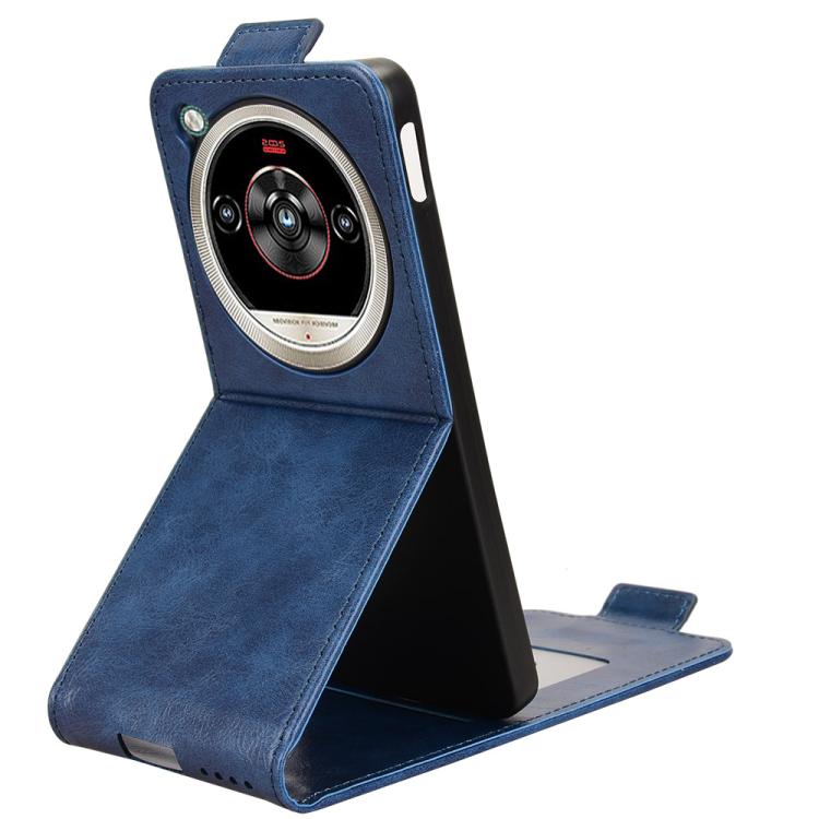 For ZTE nubia Focus 2 Ultra 5G Magnetic Vertical Flip Leather Phone Case with Buckle