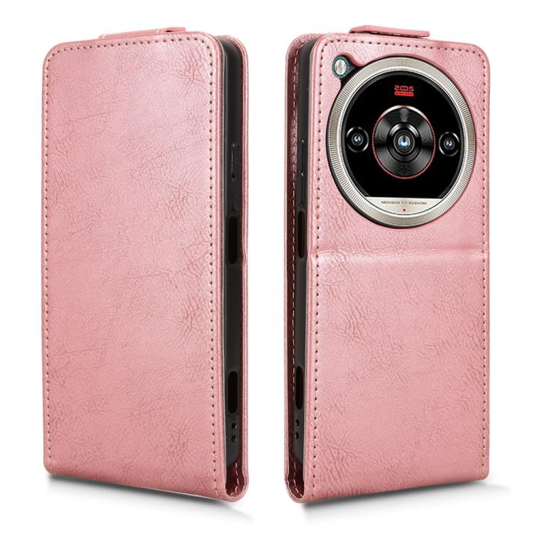 For ZTE nubia Focus 2 Ultra 5G Magnetic Vertical Flip Leather Phone Case with Buckle