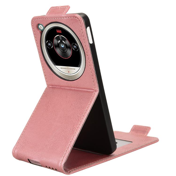For ZTE nubia Focus 2 Ultra 5G Magnetic Vertical Flip Leather Phone Case with Buckle