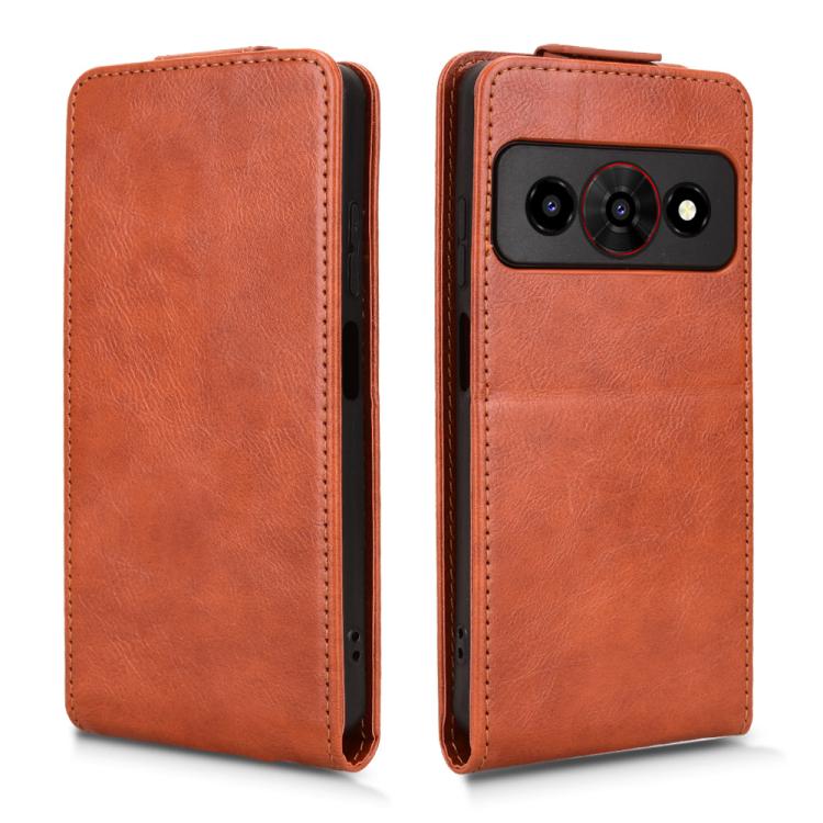 For ZTE Optus X Value 5G Magnetic Vertical Flip Leather Phone Case with Buckle