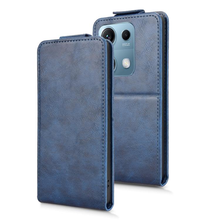 For Redmi Note 14S / Note 13 Pro 4G Magnetic Vertical Flip Leather Phone Case with Buckle