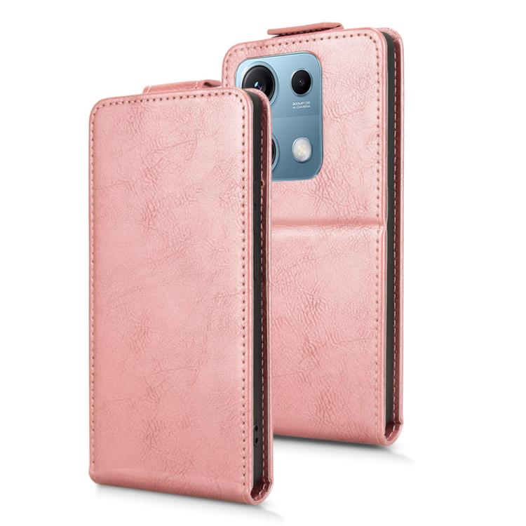 For Redmi Note 14S / Note 13 Pro 4G Magnetic Vertical Flip Leather Phone Case with Buckle
