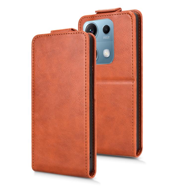 For Redmi Note 14S / Note 13 Pro 4G Magnetic Vertical Flip Leather Phone Case with Buckle
