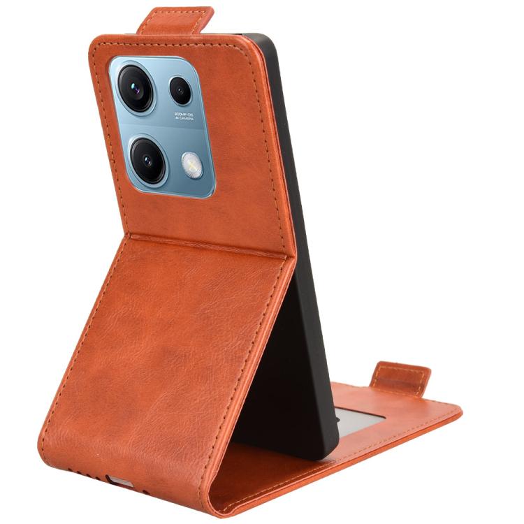 For Redmi Note 14S / Note 13 Pro 4G Magnetic Vertical Flip Leather Phone Case with Buckle