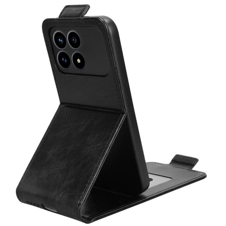 For Redmi K90 5G / Poco F8 Pro Magnetic Vertical Flip Leather Phone Case with Buckle