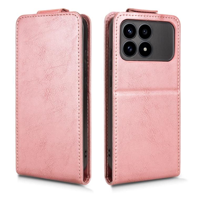 For Redmi K90 5G / Poco F8 Pro Magnetic Vertical Flip Leather Phone Case with Buckle