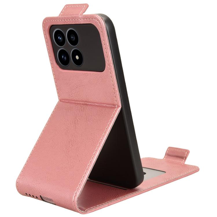 For Redmi K90 5G / Poco F8 Pro Magnetic Vertical Flip Leather Phone Case with Buckle
