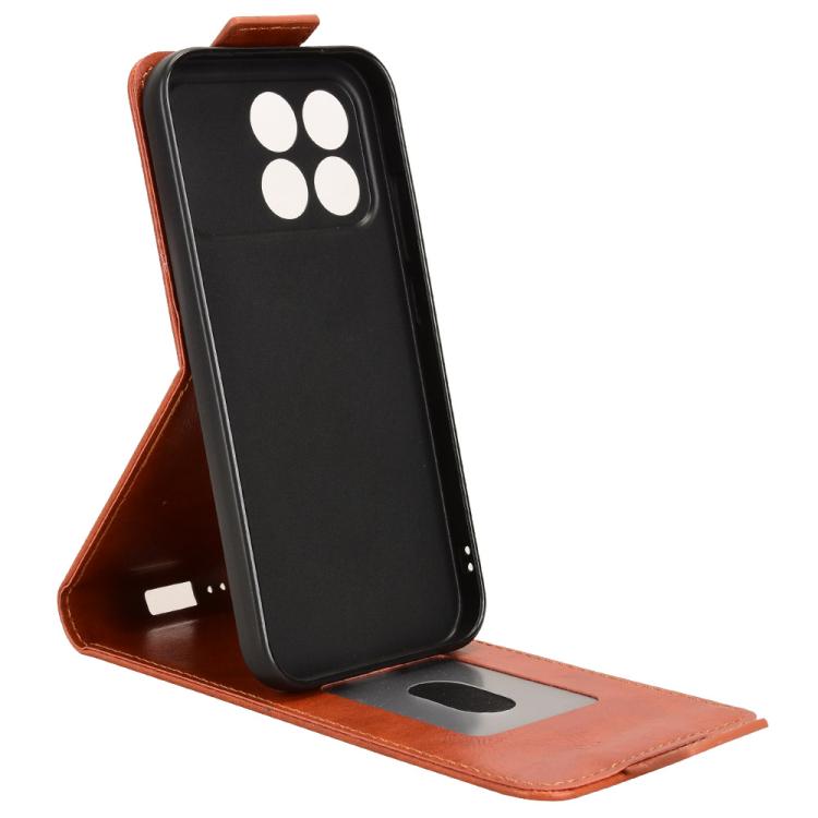 For Redmi K90 5G / Poco F8 Pro Magnetic Vertical Flip Leather Phone Case with Buckle