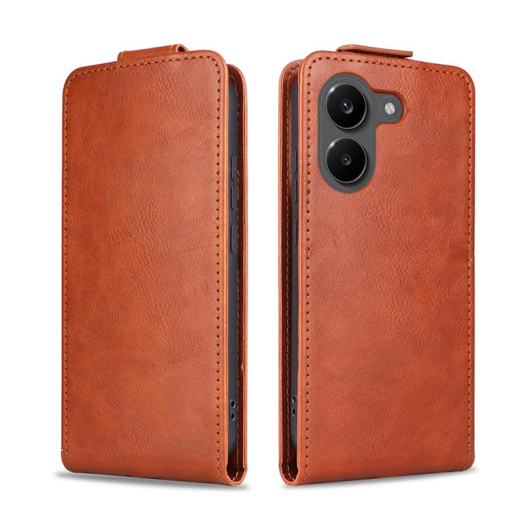 For Xiaomi Poco X8 Pro / Redmi Turbo 5 Magnetic Vertical Flip Leather Phone Case with Buckle