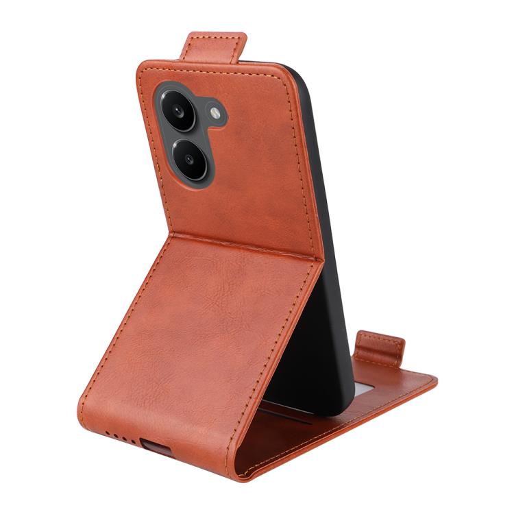 For Xiaomi Poco X8 Pro / Redmi Turbo 5 Magnetic Vertical Flip Leather Phone Case with Buckle