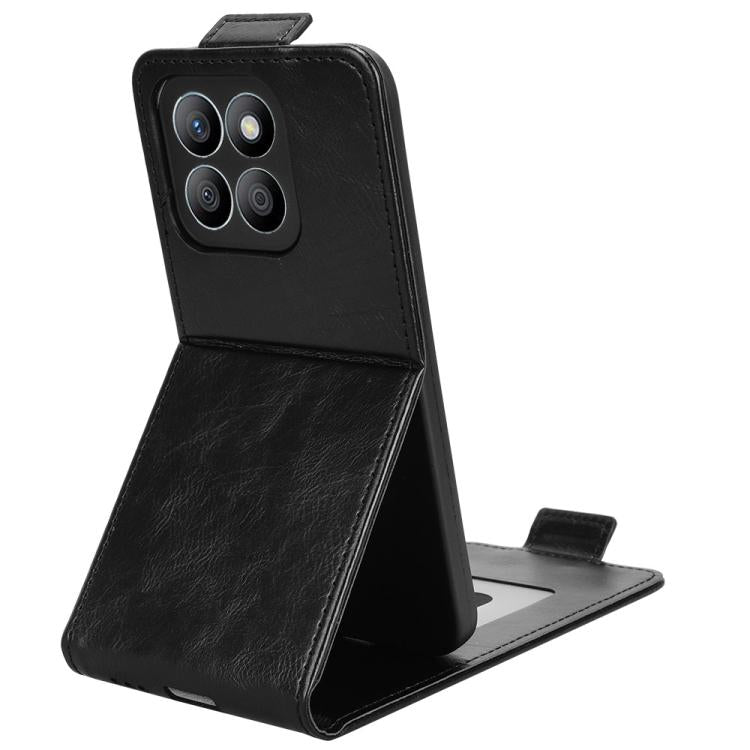 For Honor X8c 4G Magnetic Vertical Flip Leather Phone Case with Buckle