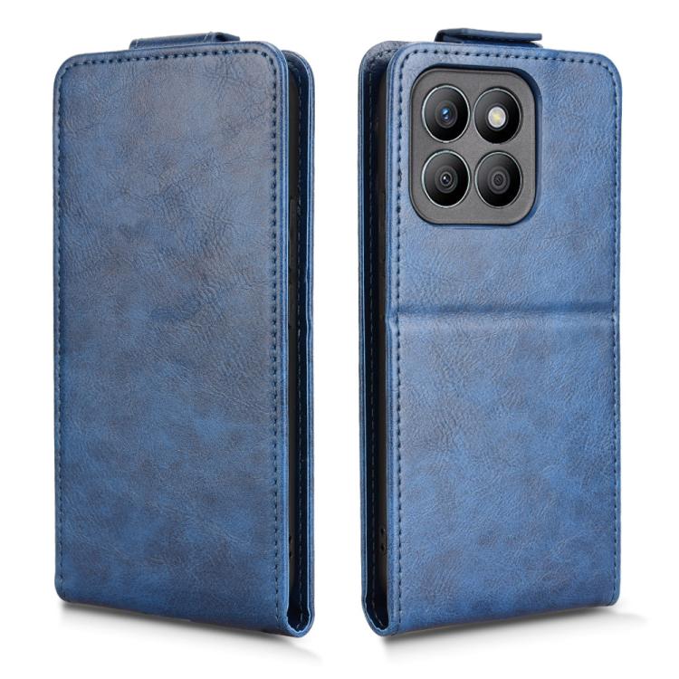 For Honor X8c 4G Magnetic Vertical Flip Leather Phone Case with Buckle