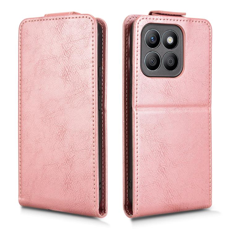 For Honor X8c 4G Magnetic Vertical Flip Leather Phone Case with Buckle