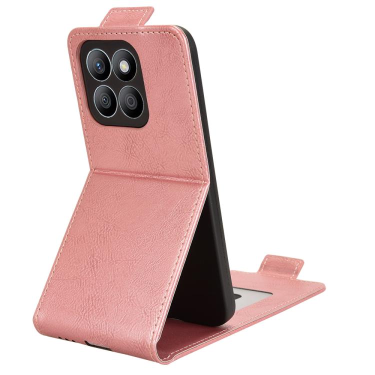 For Honor X8c 4G Magnetic Vertical Flip Leather Phone Case with Buckle