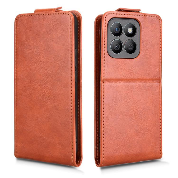 For Honor X8c 4G Magnetic Vertical Flip Leather Phone Case with Buckle