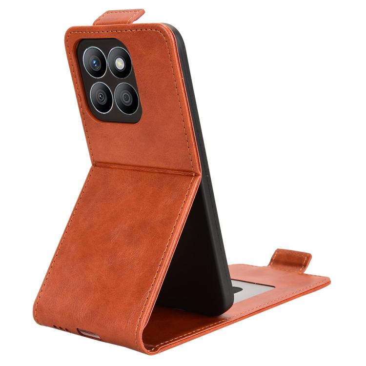 For Honor X8c 4G Magnetic Vertical Flip Leather Phone Case with Buckle