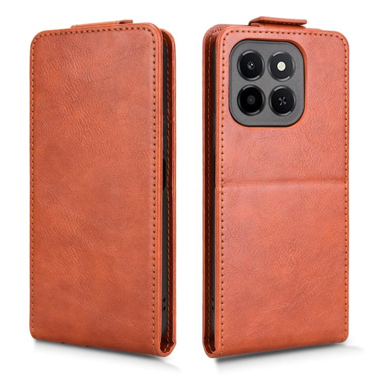 For Honor X6c 4G Magnetic Vertical Flip Leather Phone Case with Buckle